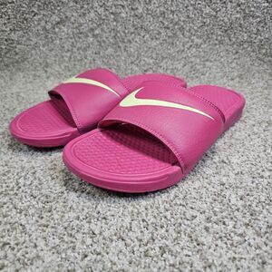 Nike Benassi JDI Slides Pink Volt Women’s US 10 Sandals 312432-630 Chanclas